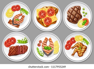 A Set of High Protine Meal illustration