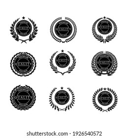 set of high quality badge logo design vector template