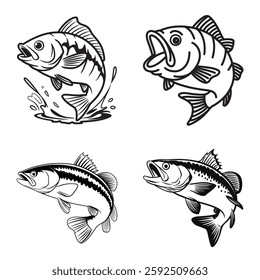 Set of high quality fish Vector illustration