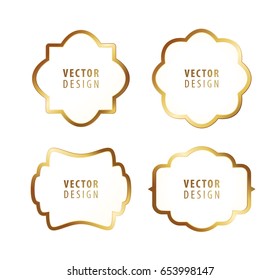 Set of High Quality Luxury Frame on Gray Background . Vector Isolated Illustration
