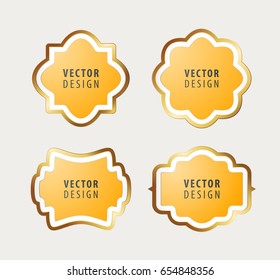 Set of High Quality Luxury Frame on Gray Background . Vector Isolated Illustration