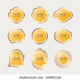 Set of High Quality Luxury Frame on Gray Background. Vector Isolated Illustration