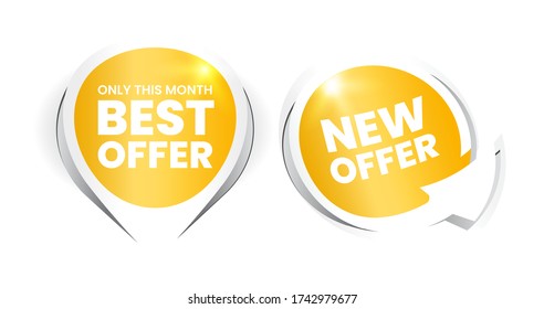 Set of High Quality Realistic Golden Labels on White Background . Isolated Vector Elements