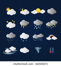 Set of high quality weather icons. vector illustration.