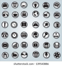 Set of  high quality web and office icons