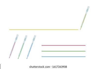 A set of a highlighter. (4 colors) A line is drawn at the important place.