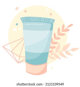 Set of highlights of beauty cosmetics. Vector icon illustration for beauty salon