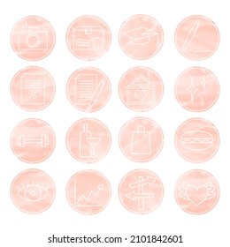 Set of Highlights. Vector Trendy Covers for Stories.