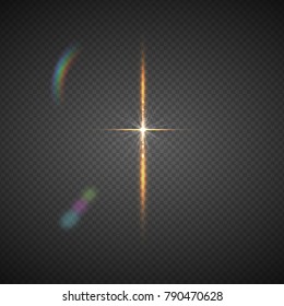 set of highlights white, three-color and rainbow on a transparent background