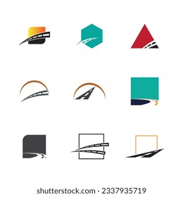 Logo und Symbolgestaltung der Straßeninfrastruktur für Autobahnen