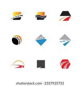 conjunto de logotipos y símbolos de la infraestructura de autopistas