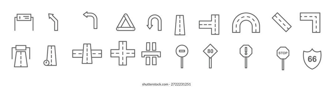 set of Highway vector illustration