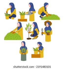 Set des Hijab-Gärtners