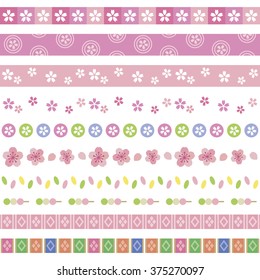 Set of hinamatsuri decorations