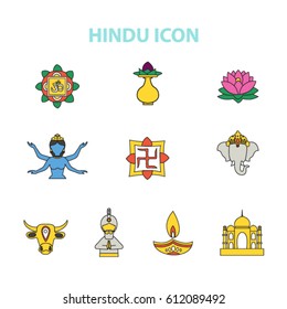 Set Of Hindu Icon