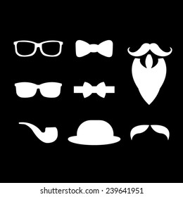 set of hipster elements 