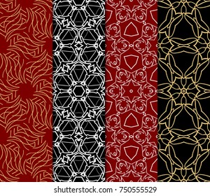 set of hipster geometric pattern. vector illustration. for interior design, fabric print, wallpaper