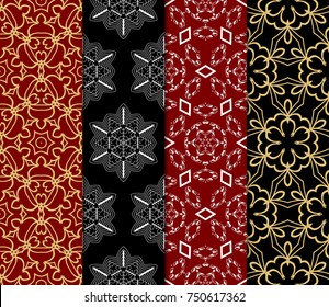 set of hipster geometric pattern. vector illustration. for interior design, fabric print, wallpaper