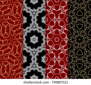 set of hipster geometric pattern. vector illustration. for interior design, fabric print, wallpaper