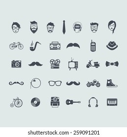 Set Of Hipster Icons