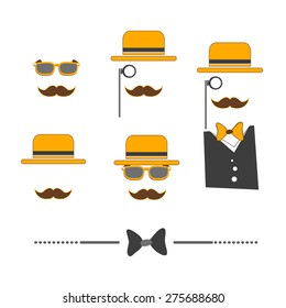 Set of hipster icons