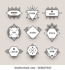 Set hipster logo.