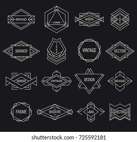 Set of Hipster logo.