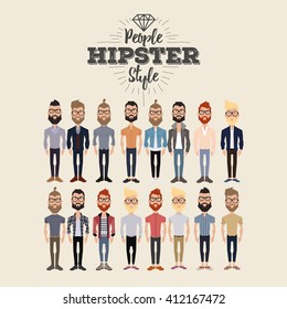 Hipster style elements set of male character. - Stock Illustration  [54193973] - PIXTA