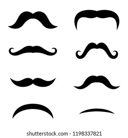 Set of hipster mustache