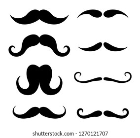 Set of hipster mustache