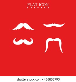 Set of hipster mustache.