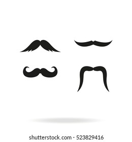 Set of hipster mustache.