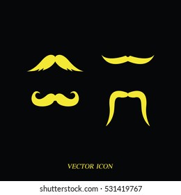 Set of hipster mustache.