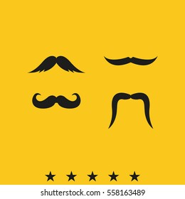 Set of hipster mustache.