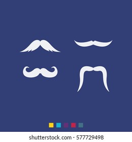 Set of hipster mustache.