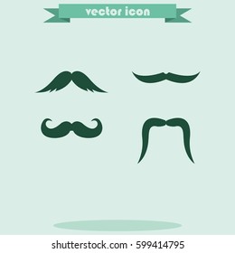 Set of hipster mustache.