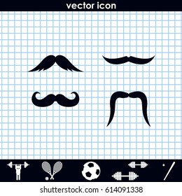 Set of hipster mustache.