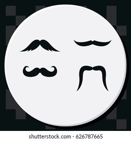 Set of hipster mustache.