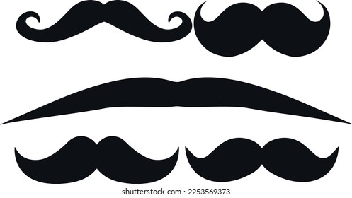 Conjunto de bigotes hipster, vector SVG