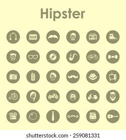 Set of hipster simple icons