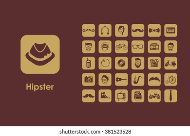 Set of hipster simple icons