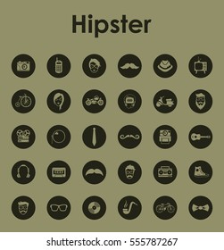 Set of hipster simple icons