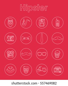 Set of hipster simple icons