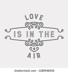 Set of hipster Valentine's Day typographic sticker and labels.  Decorative retro signs and logos in an elegant style.  Design element for greeting card, poster, party invitation, social media, banners
