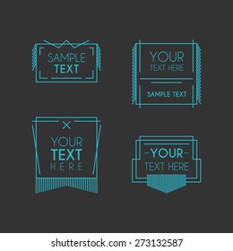 Set of Hipster Vintage Labels, Logotypes, Insignias, Badges for Your Business