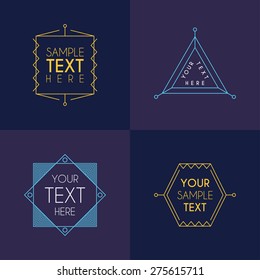 Set of Hipster Vintage Labels, Logotypes, Insignias, Badges