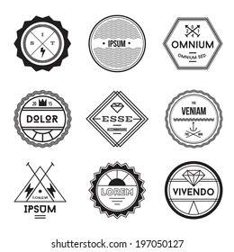 Set of hipster vintage retro labels