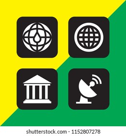 set with historic, satellite, maps and location and world wide web vector icons for web and mobile app