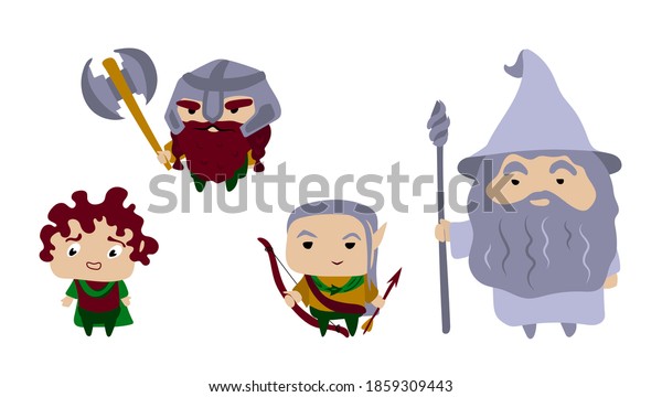 Hobbit, Dwarf, Elf, Wizard