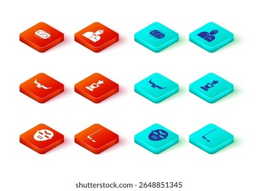 Set Hockey mask, Ice hockey stick and puck, sticks, Award cup, coach and table icon. Vector